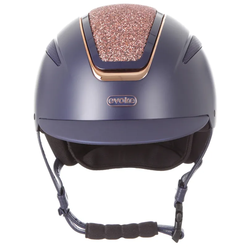 Callisto Classic Peak Navy/Rose Gold Riding Helmet